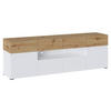 LOWBOARD Rimini weiß / Eiche Artisan 180 / 40 / 59cm - Eichefarben/Weiß, Holzwerkstoff (180/59/40cm) - Feldmann-Wohnen