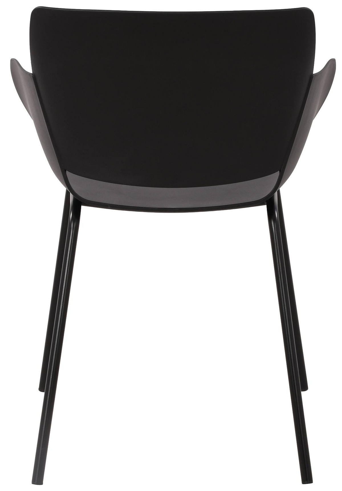 GARTENMÖBEL-SET Hanna 4 Stühle 196x80x80cm Kunststoff Schwarz Balkonset - Schwarz, Kunststoff - DELUKE