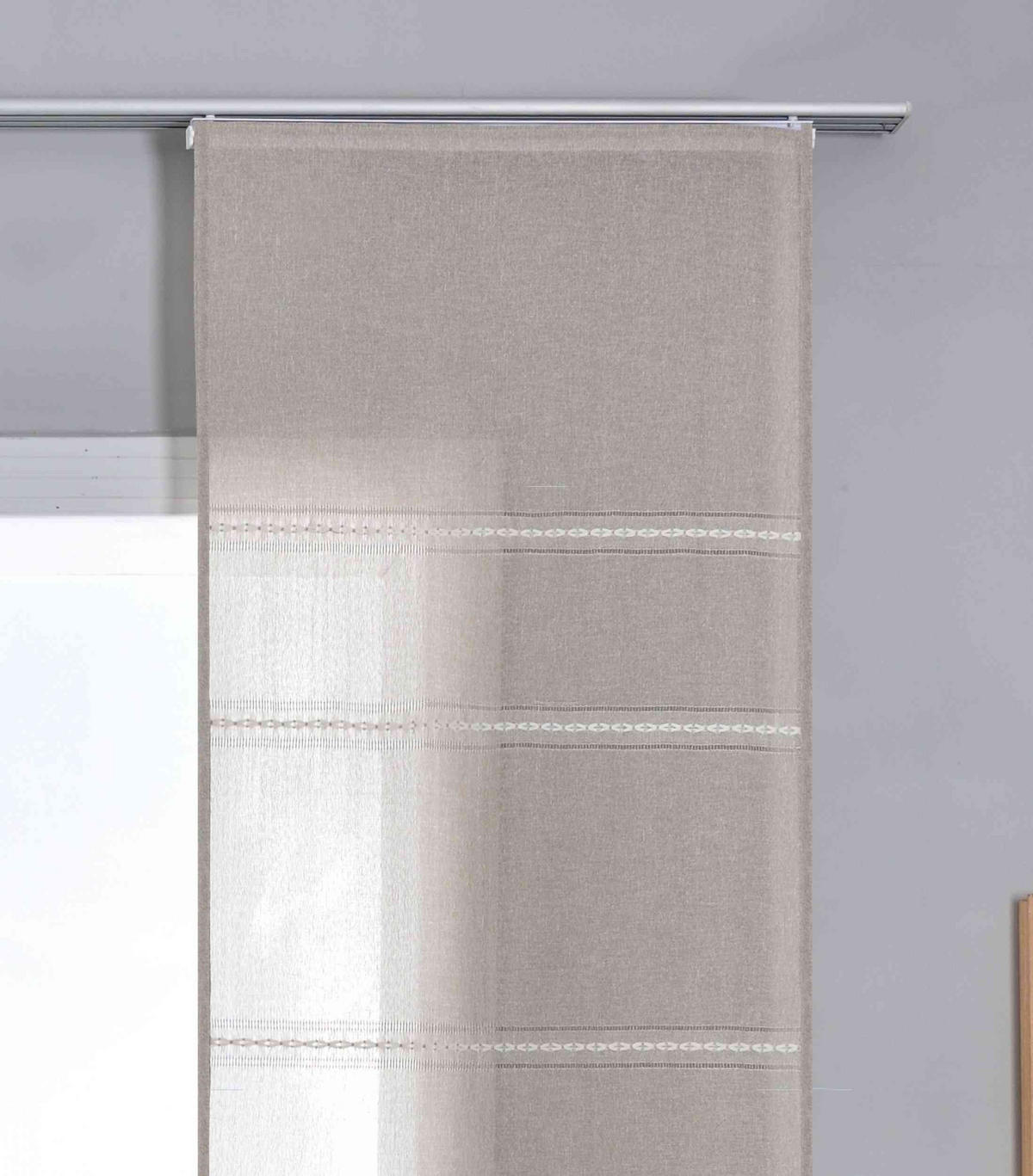 VORHANG 2ER SET »Leipzig« HxB 245x60 cm Taupe - Taupe, Textil (60/245cm) - Gardinenbox