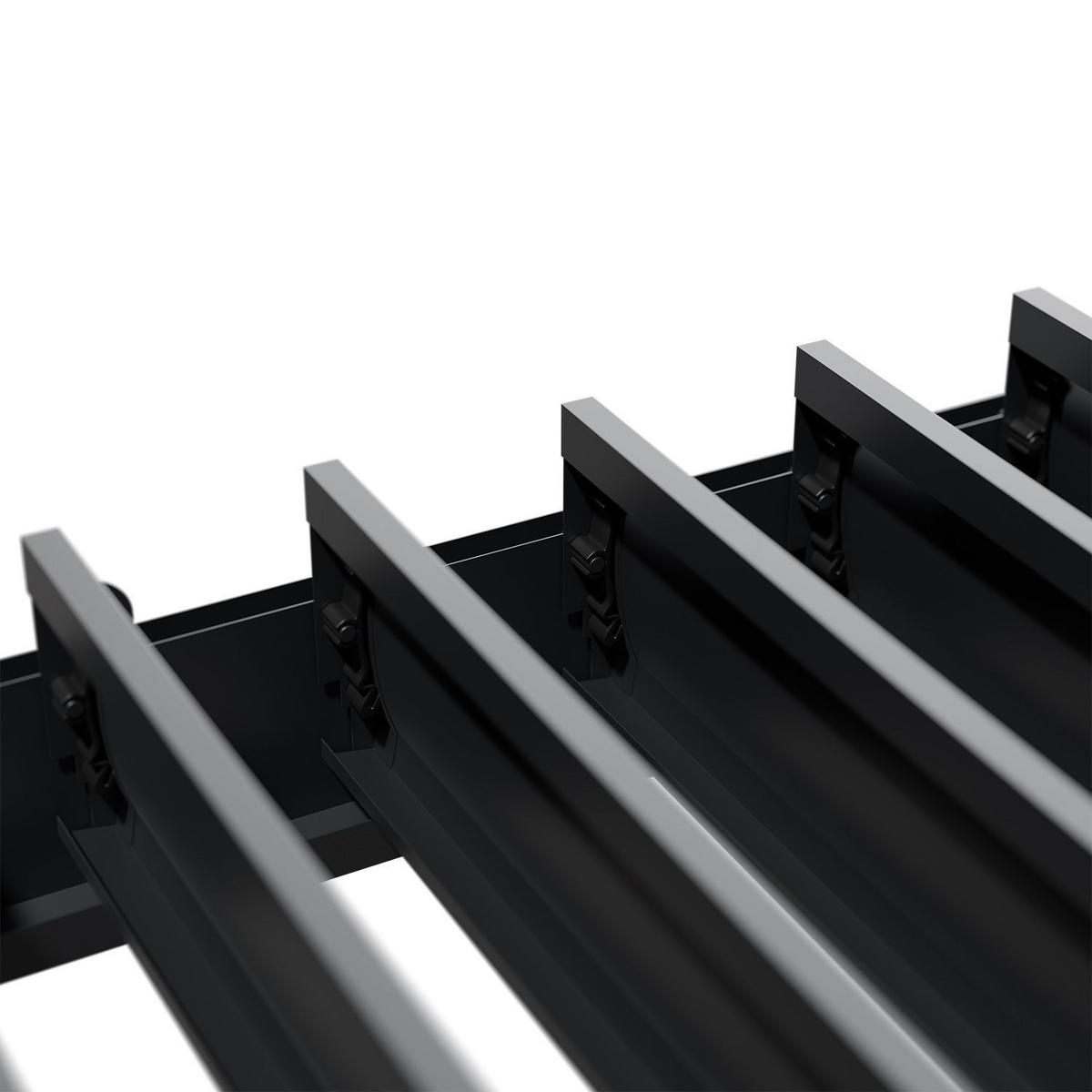 LAMELLENDACH Tahiti mit Seitenwand 3x3 m anthrazit - Anthrazit, Metall (300/240/300cm) - Juskys