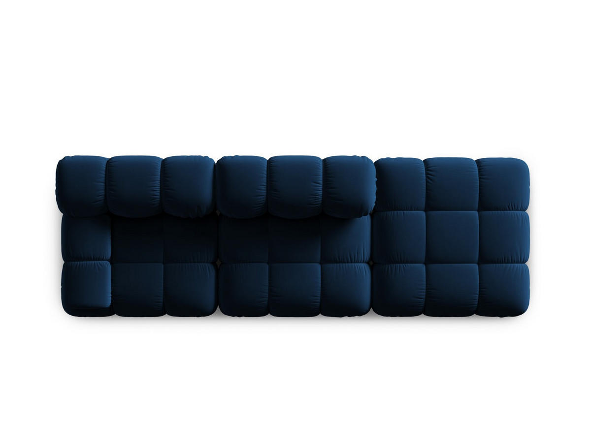 MODULARES-SOFA rechts Bellis aus Samt königsblau 4 Sitzplätze - Blau, Textil (94/63/282cm) - Micadoni