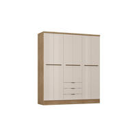 KLEIDERSCHRANK - 180 cm x 46.5 cm - Holz, Platte - Beige, Naturfarben Hell PEROLI - Beige/Naturfarben, Holz (180/206/46.5cm) - Vente-Unique