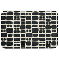 KOUPELNOVÁ PŘEDLOŽKA Moderní - organické - černé 90x60 cm - antracitová, textil/plast (90/60cm)