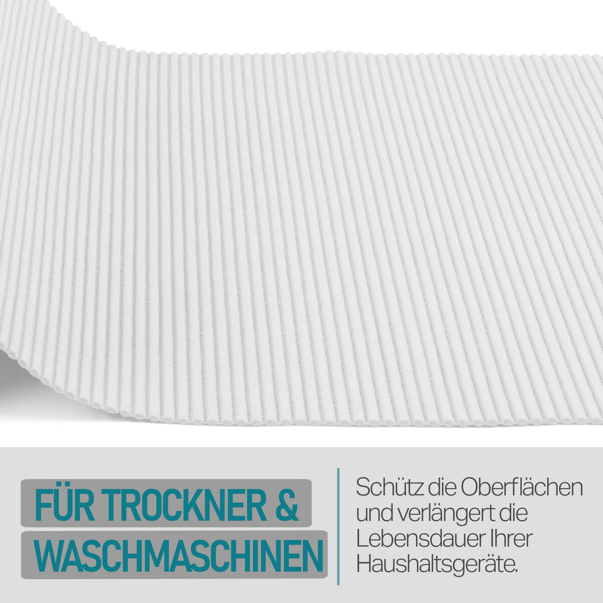 WASCHMASCHINENAUFLAGE 60x60 cm Weiß - Weiß, Kunststoff (60/60cm) - Bestlivings