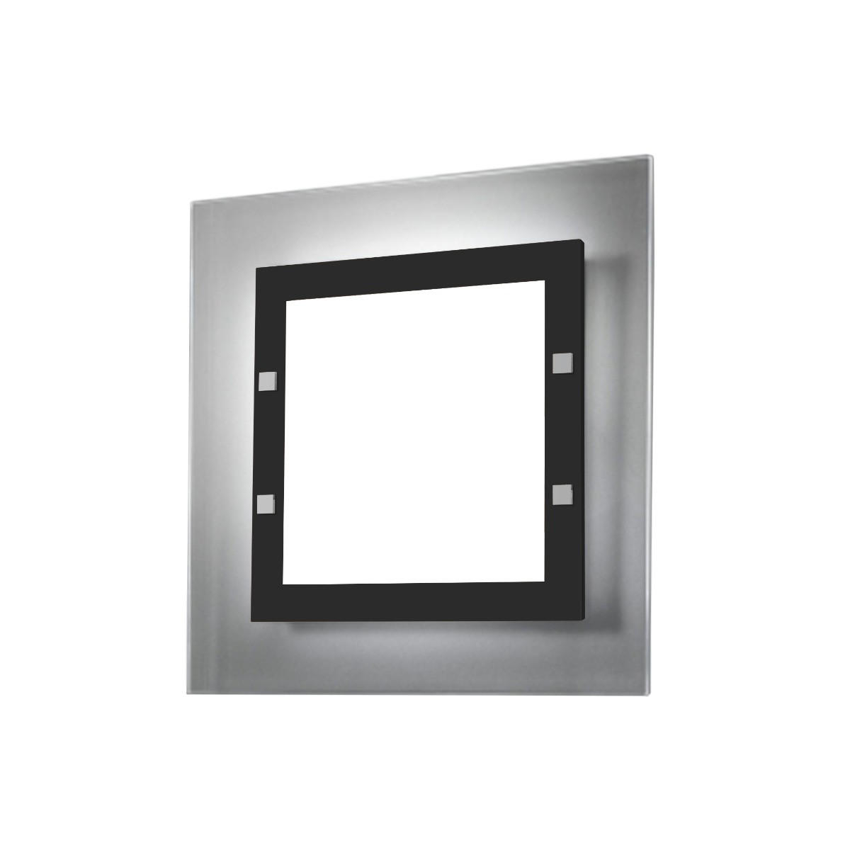 DECKENLEUCHTE - Schwarz, Glas (55/55/6cm) - Lumicom