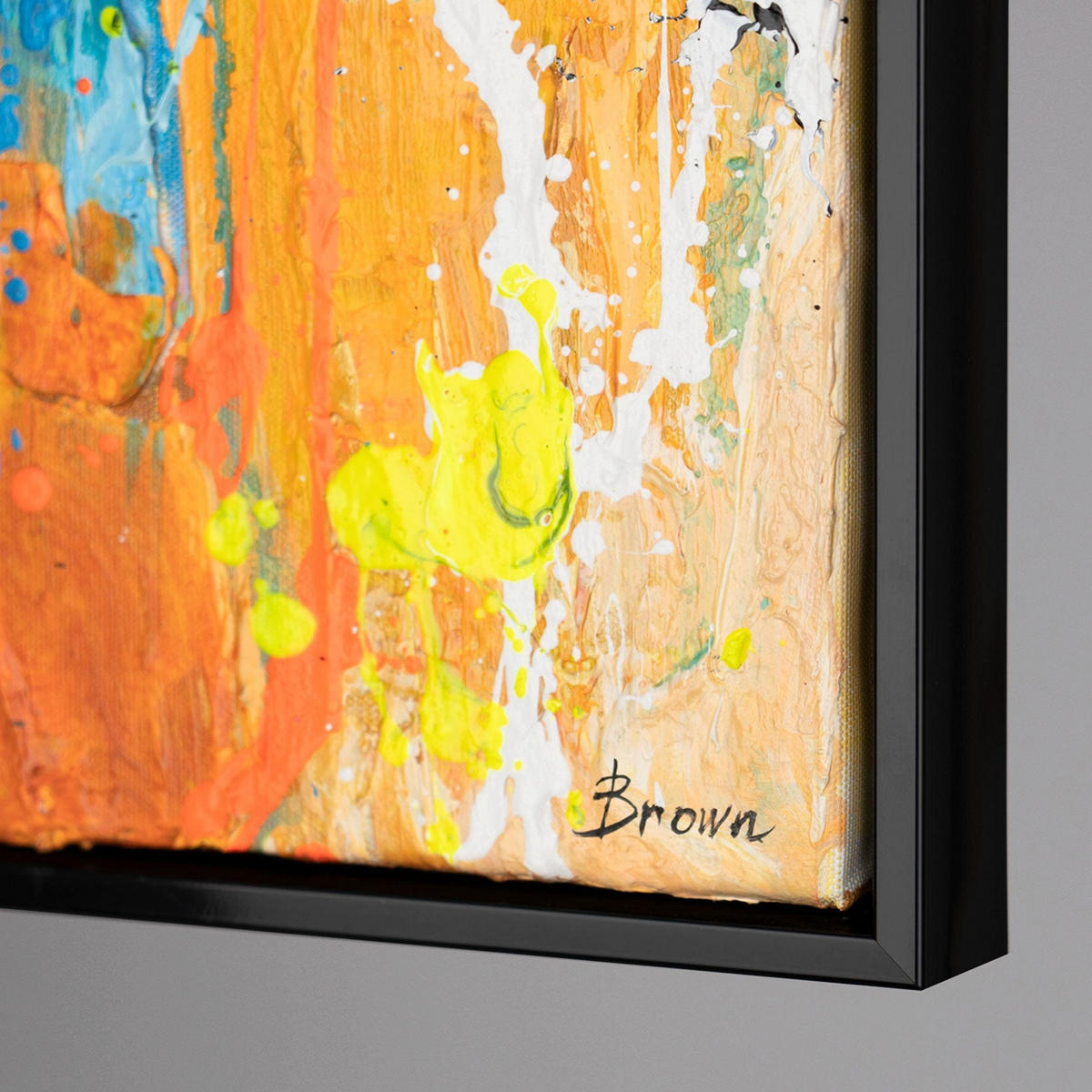 GEMÄLDE Gangster Schattenfugenrahmen Schwarz 140x100 cm - Schwarz, Holz (140/100cm) - YS-art gallery