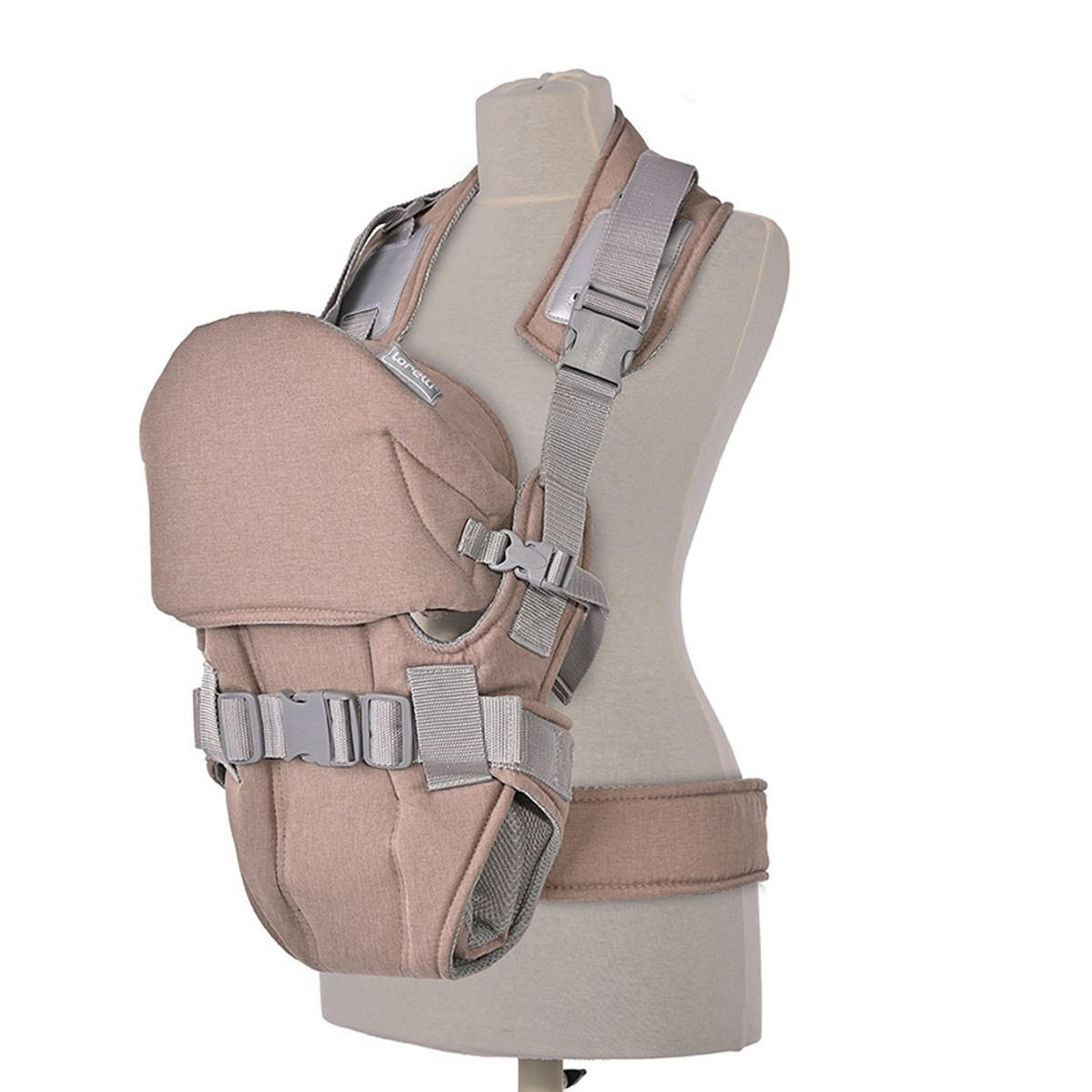 BABYTRAGE Weekend beige/braun Stillposition, 2 Blickrichtungen, gepolsterte Gurte, Polyester, 9 kg - Beige, Textil (22/35/25cm) - Lorelli