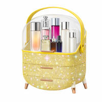 KOSMETIKORGANIZER Carlson Ⅲ 26/16/38 cm - Goldfarben, Kunststoff (16/38/26cm) - Nettlife