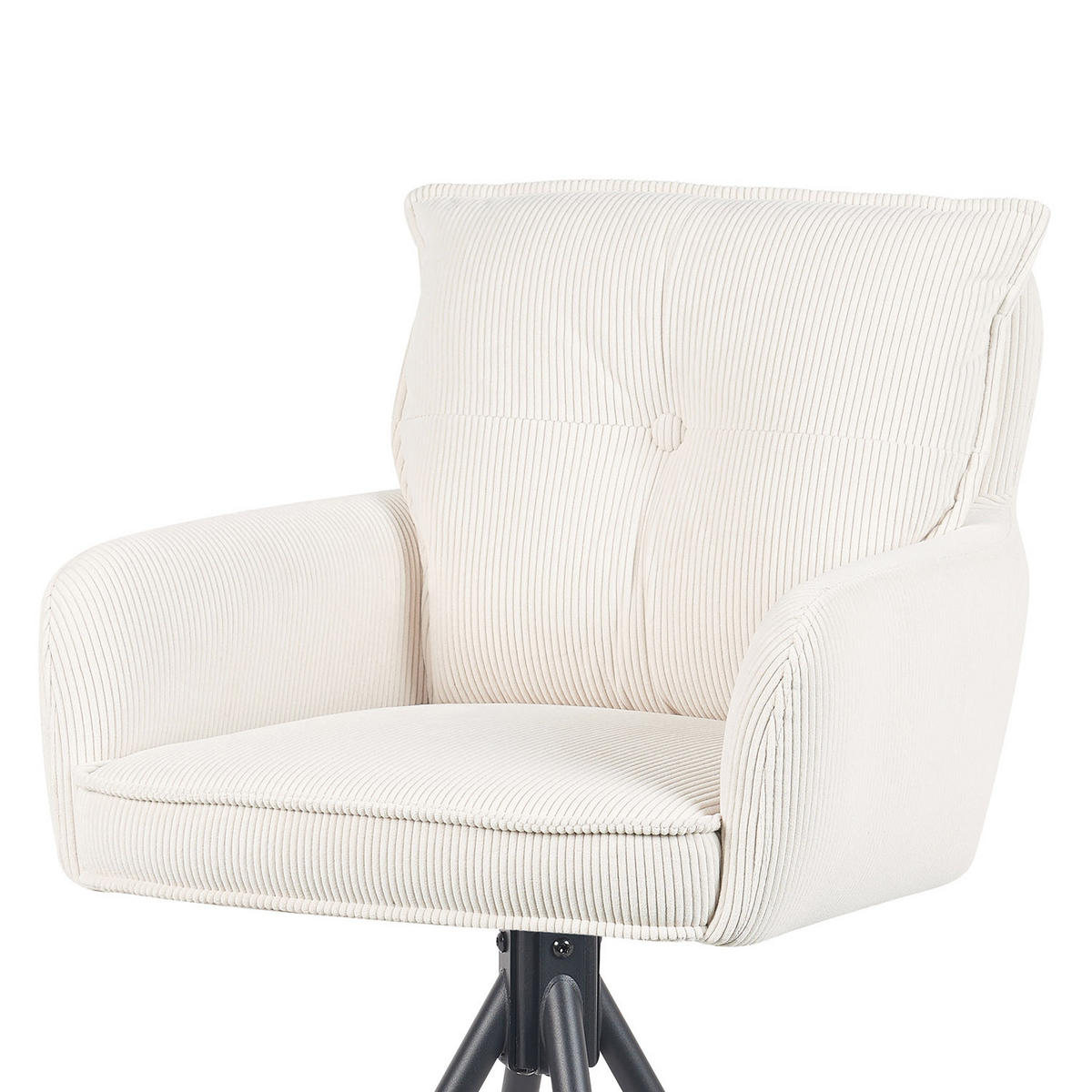 BARHOCKER Nila 2er-Set - Creme/Schwarz, Textil/Metall (55/102/58cm) - DUBI Möbel
