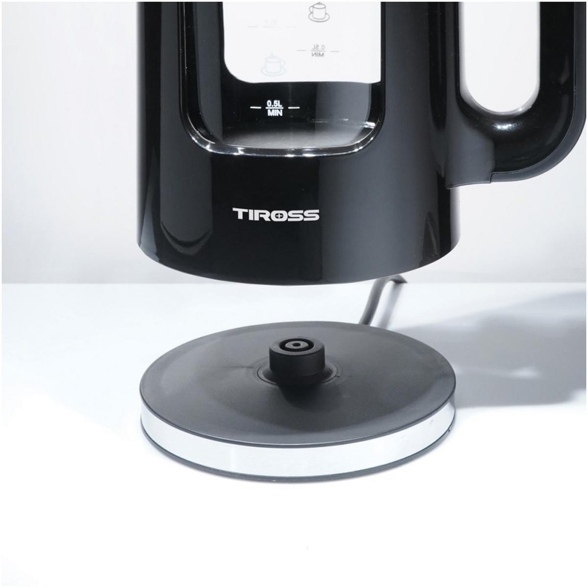 WASSERKOCHER ELEKTRISCH Schwarz 16/16/24.5 cm TS2704 - Schwarz, Metall (16/24.5/16cm) - Tiross 