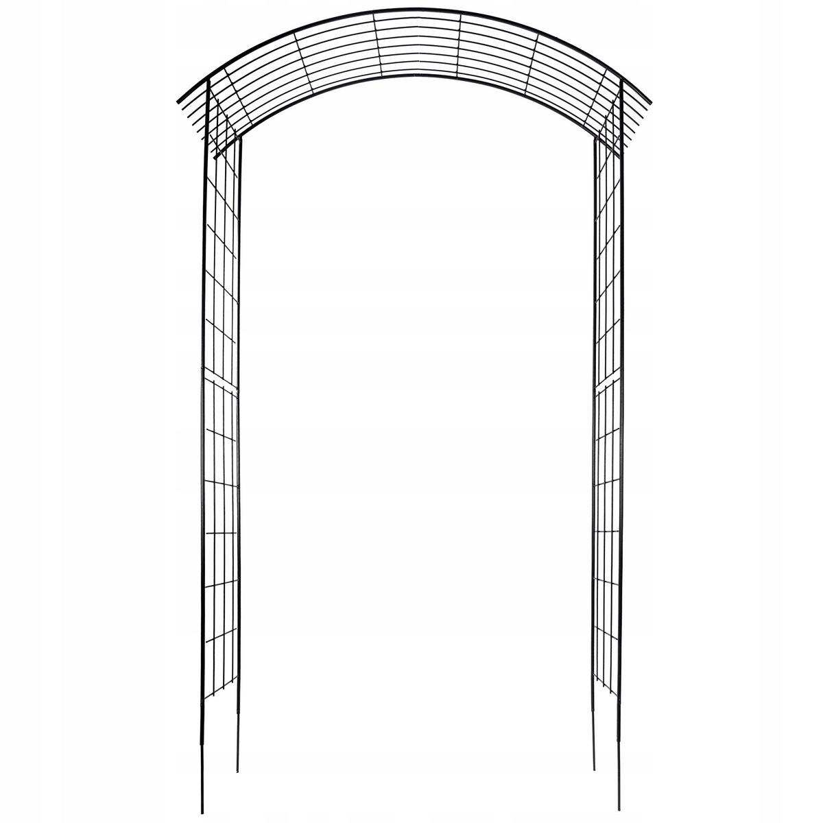 GARTENPERGOLA für Blumen, 275 cm, Schwarz - Schwarz, Metall (150/275cm) - KADAX