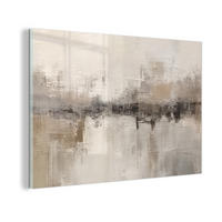 SLIKA NA AKRILNEM STEKLU Abstraktno 120x80 cm - bež, steklo (120/80cm) - MuchoWow