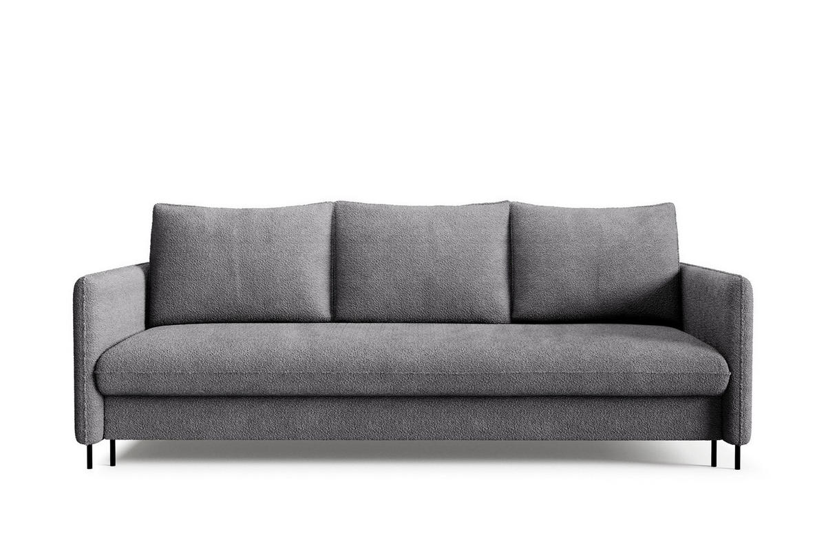 SCHLAFSOFA Belis Boucle in Grau - Grau, Holzwerkstoff/Textil (216/95/91cm) - Bettso