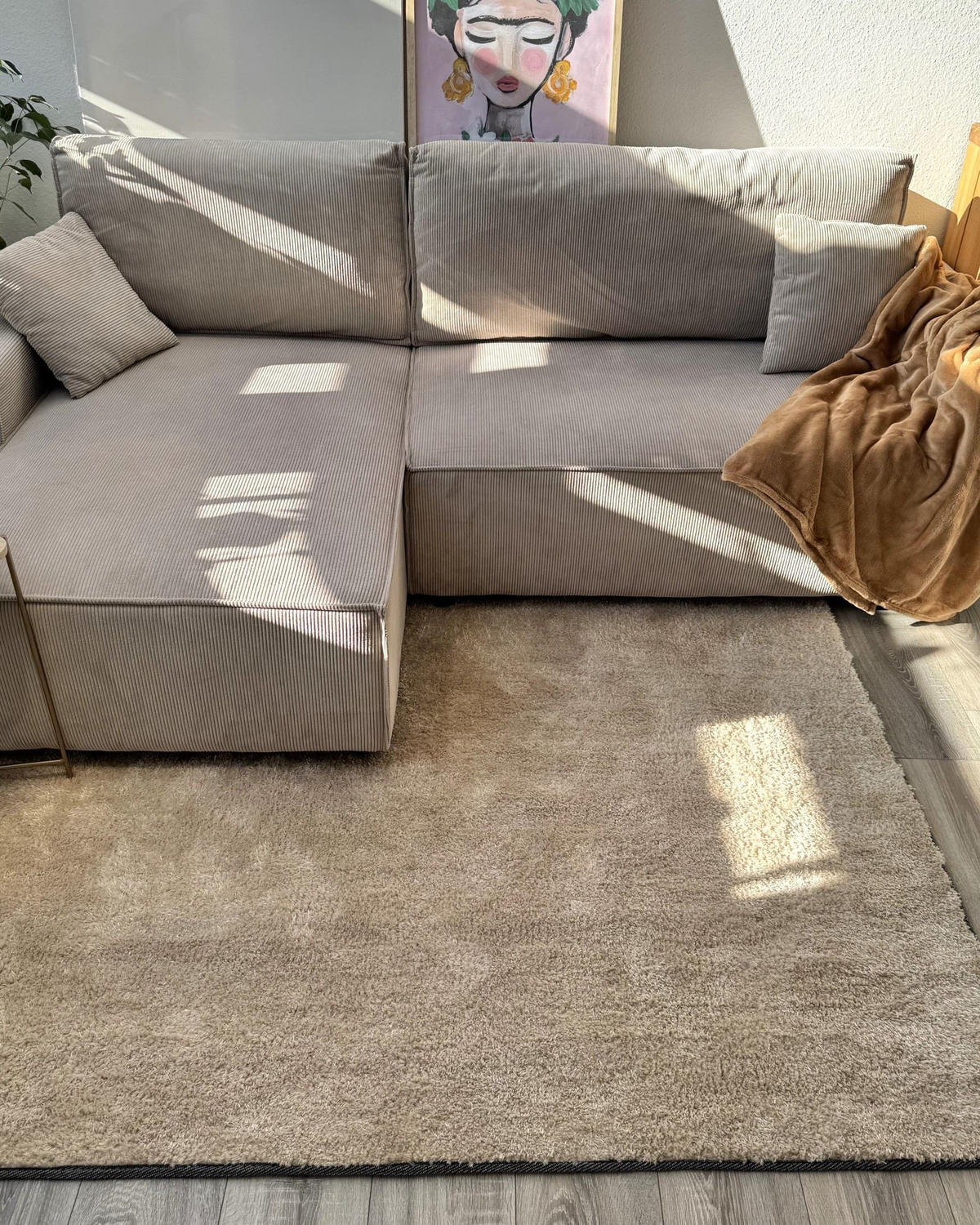 COVOR SHAGGY Demre 200/200 cm - bej, material plastic (200/200cm) - Beliani