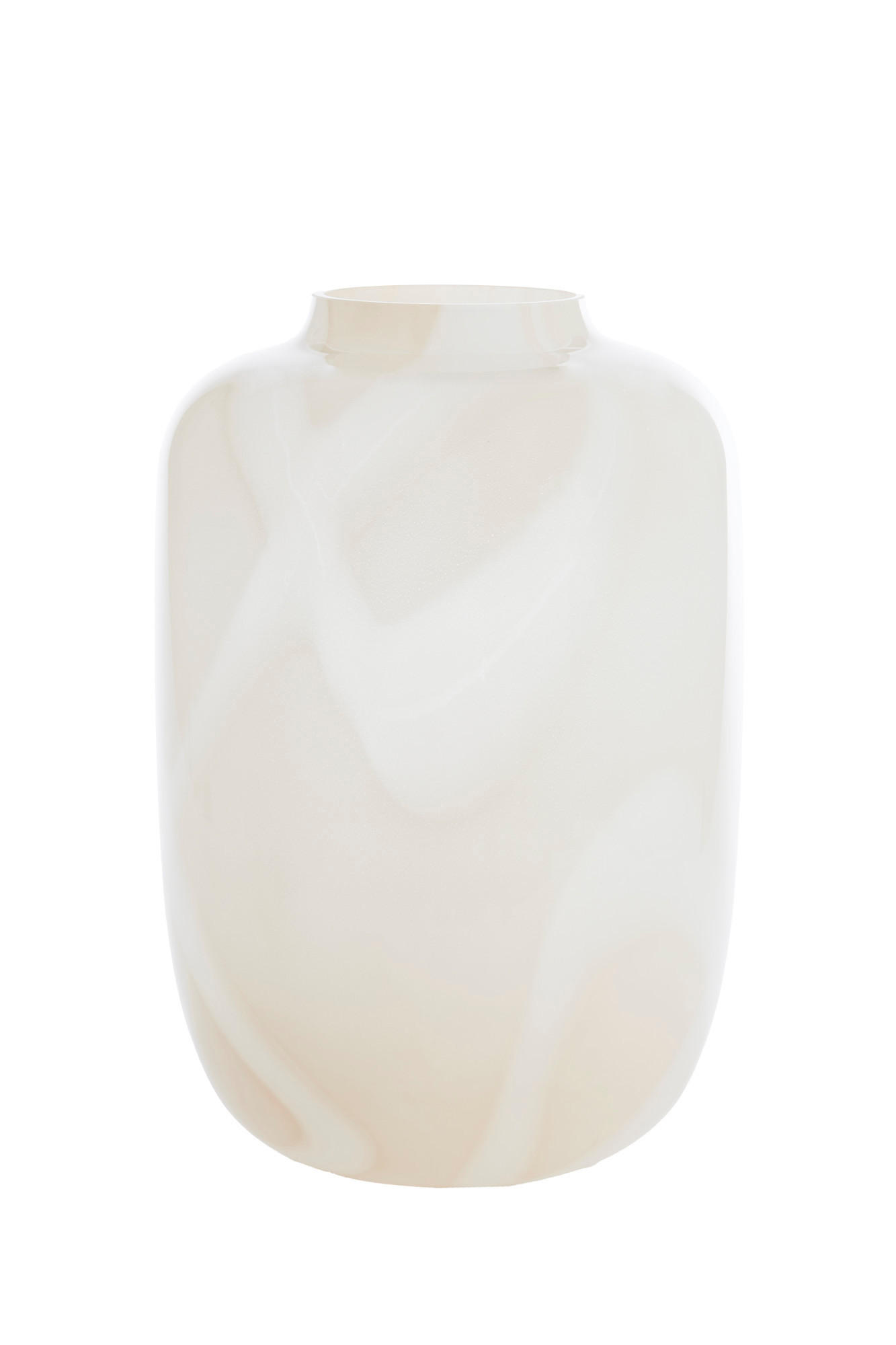 VASE Kobala Weiß Ø34/50 cm - Weiß, Glas (34/50cm) - Light & Living