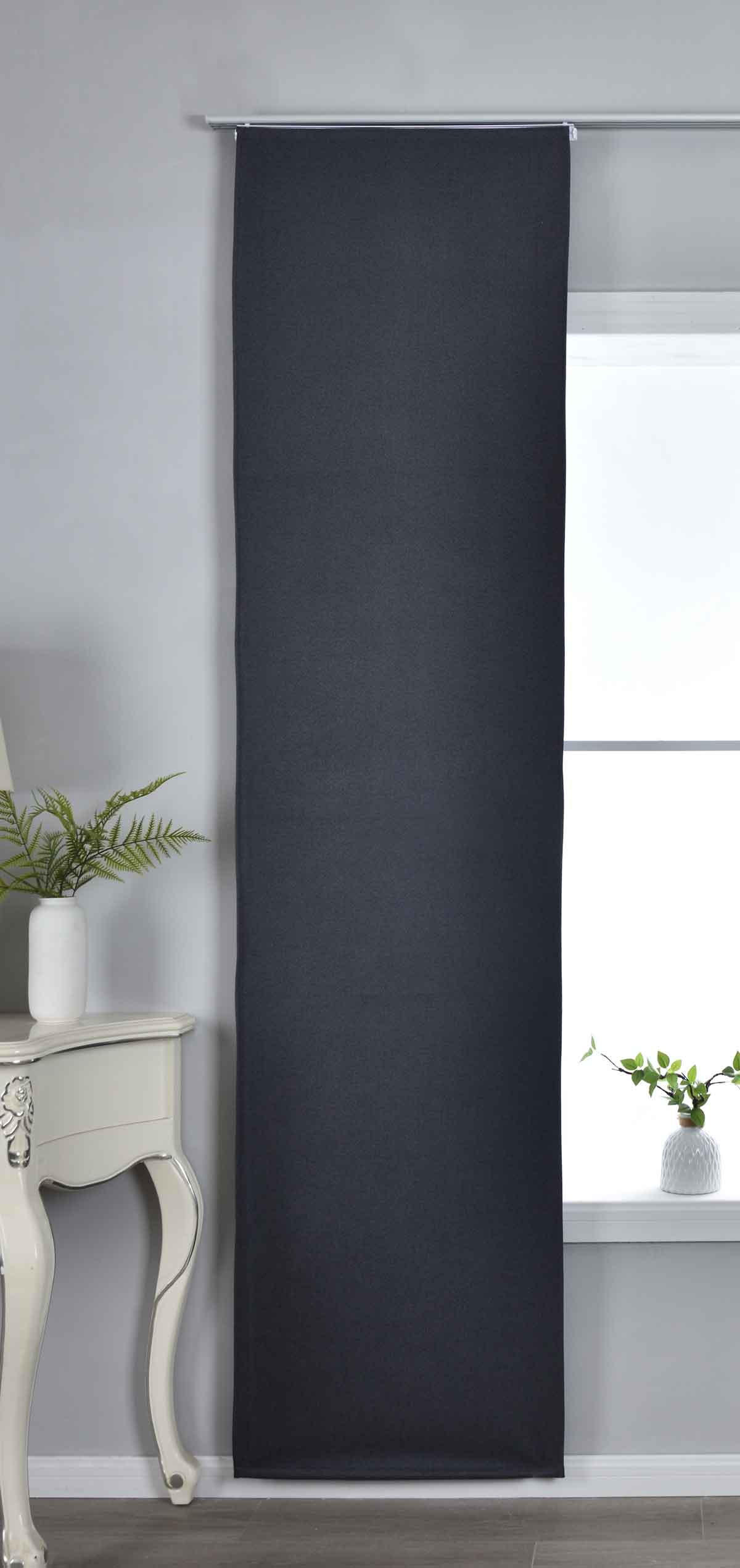 VORHANG MÜNCHEN DARK HxB 245x60 cm Dunkelgrau - Dunkelgrau, Textil (60/245/245cm) - Gardinenbox