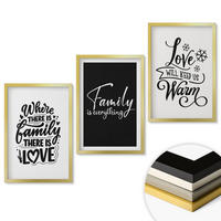 WANDBILDER 3er Set - 40x60 cm Goldrahmen - Familie, Liebe, Wärme, Zuhause - Goldfarben, Kunststoff (40/60cm) - ArtPrintCave