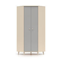 SKŘÍŇ 2DVEŘOVÁ Alycia Béžová - Šedá - Efekt dřeva - šedá, dřevo (80/190/80cm) - Petits-meubles