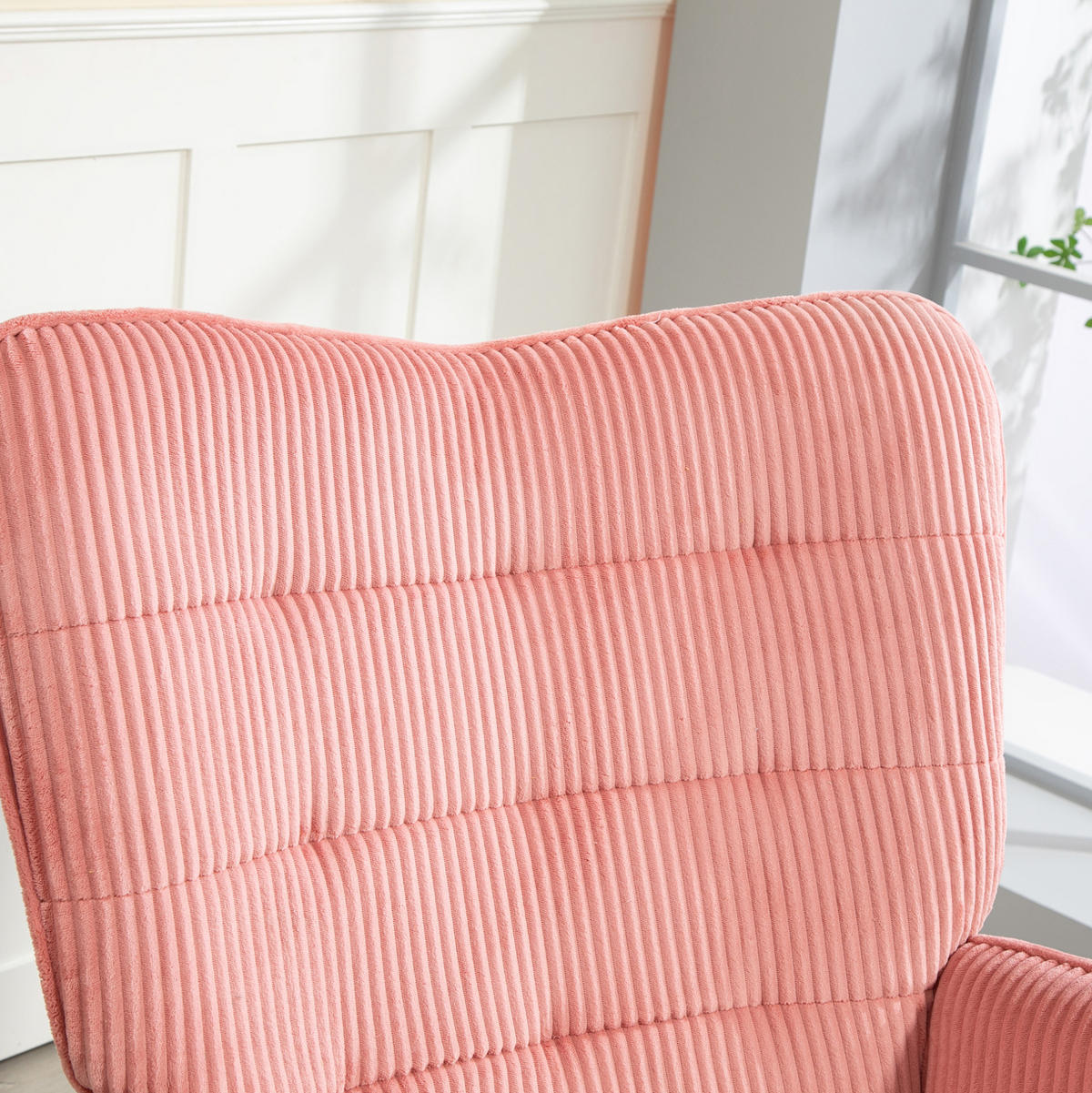 HOJDACIA stolička 98/71/101 cm, polyester, ružové - ružová, textil (98/101/71cm) - BEAOK