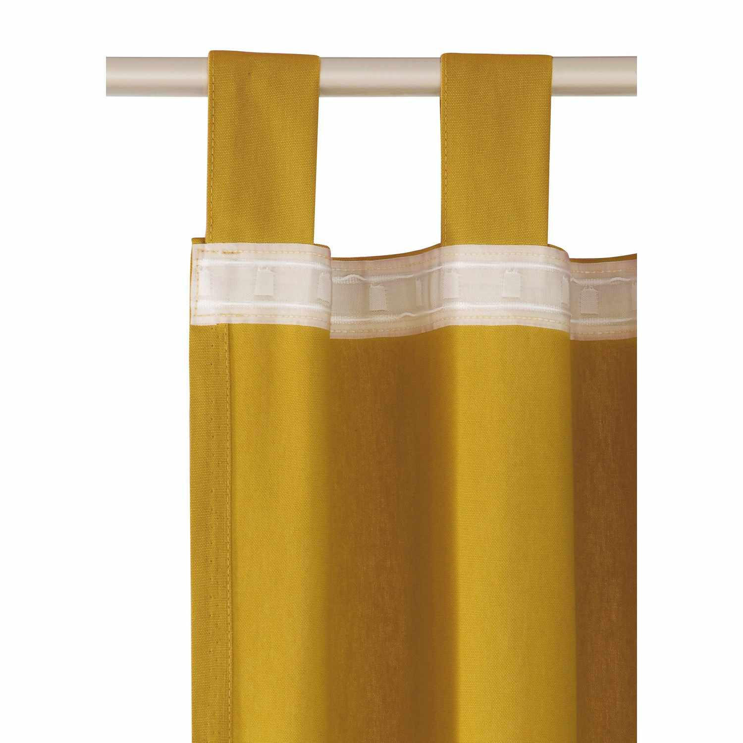 SCHLAUFENVORHANG IM UNI DESIGN DOVE Blickdicht - Sahara, Textil (140/0.5/255cm) - Tom Tailor