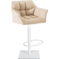 BARHOCKER Stoff Creme - Creme/Weiß, Textil/Metall (64/88/45cm) - CLP