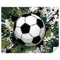 KINDERTAPETE - Fußball - Farbe - Spritzer - Grün - 260x220 cm - Dunkelgrün, Papier (260/220cm) - OnlyWow