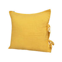 KISSENBEZUG reines Leinen zitronen-gelb 80/80 cm - Gelb, Naturmaterialien (80/80cm) - beties Heimtextil