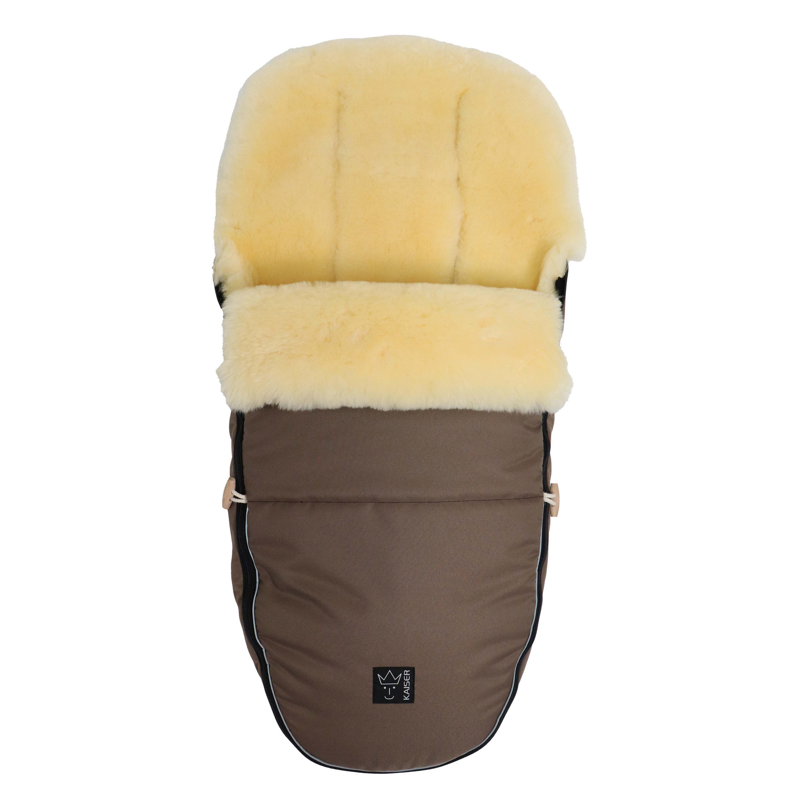 LAMMFELL-FUSSSACK Love the Nature, caribou - Braun, Fell (44/95cm) - Kaiserbaby