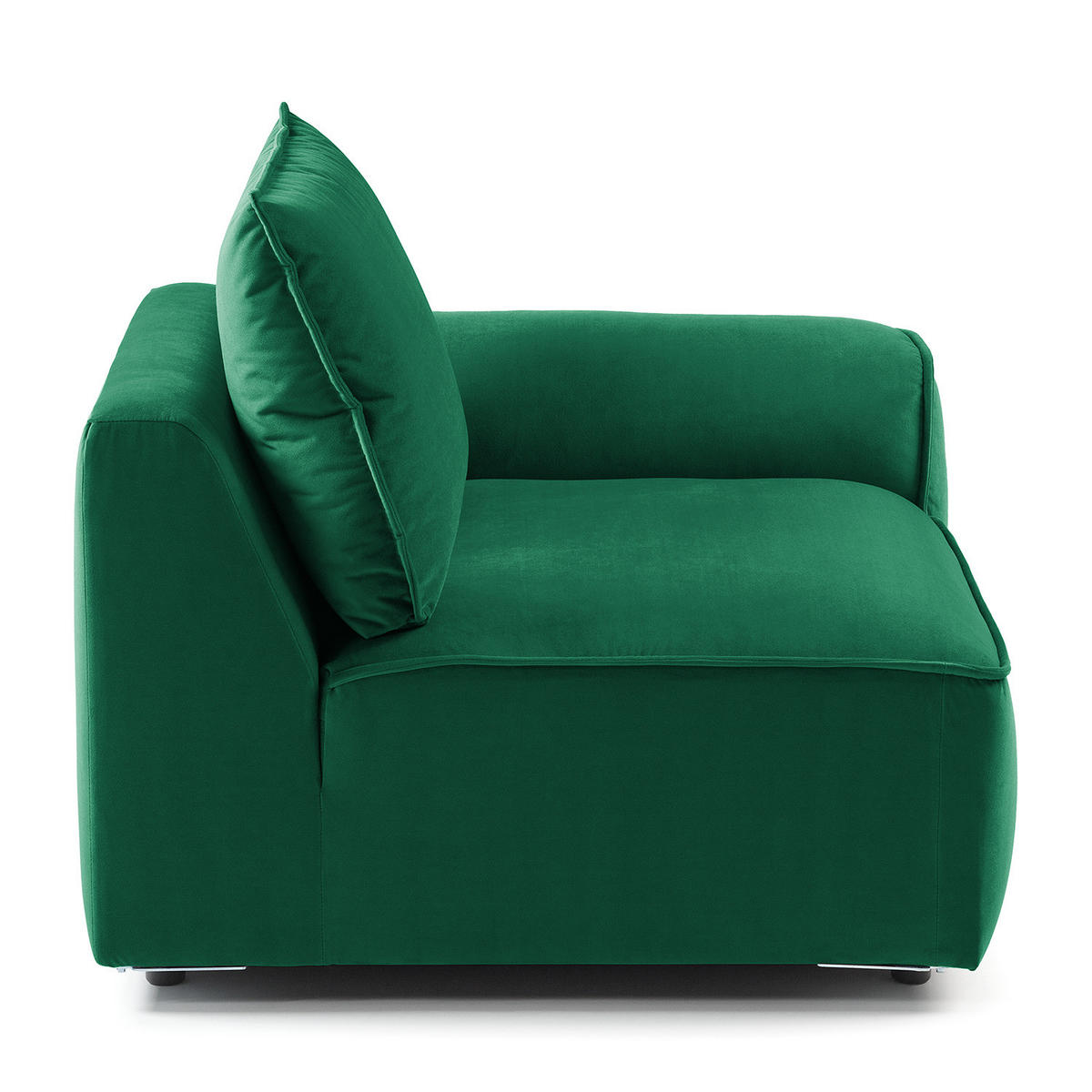 MODULSESSEL - Dunkelgrün, Holz/Textil (104/82/99cm) - home24