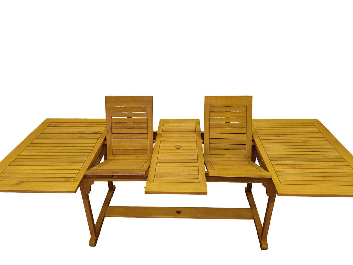 GARTENTISCH Liberia mit Auszug 180-260 cm - Eukalyptusholzfarben, Holz (180/110/75cm) - Sedex
