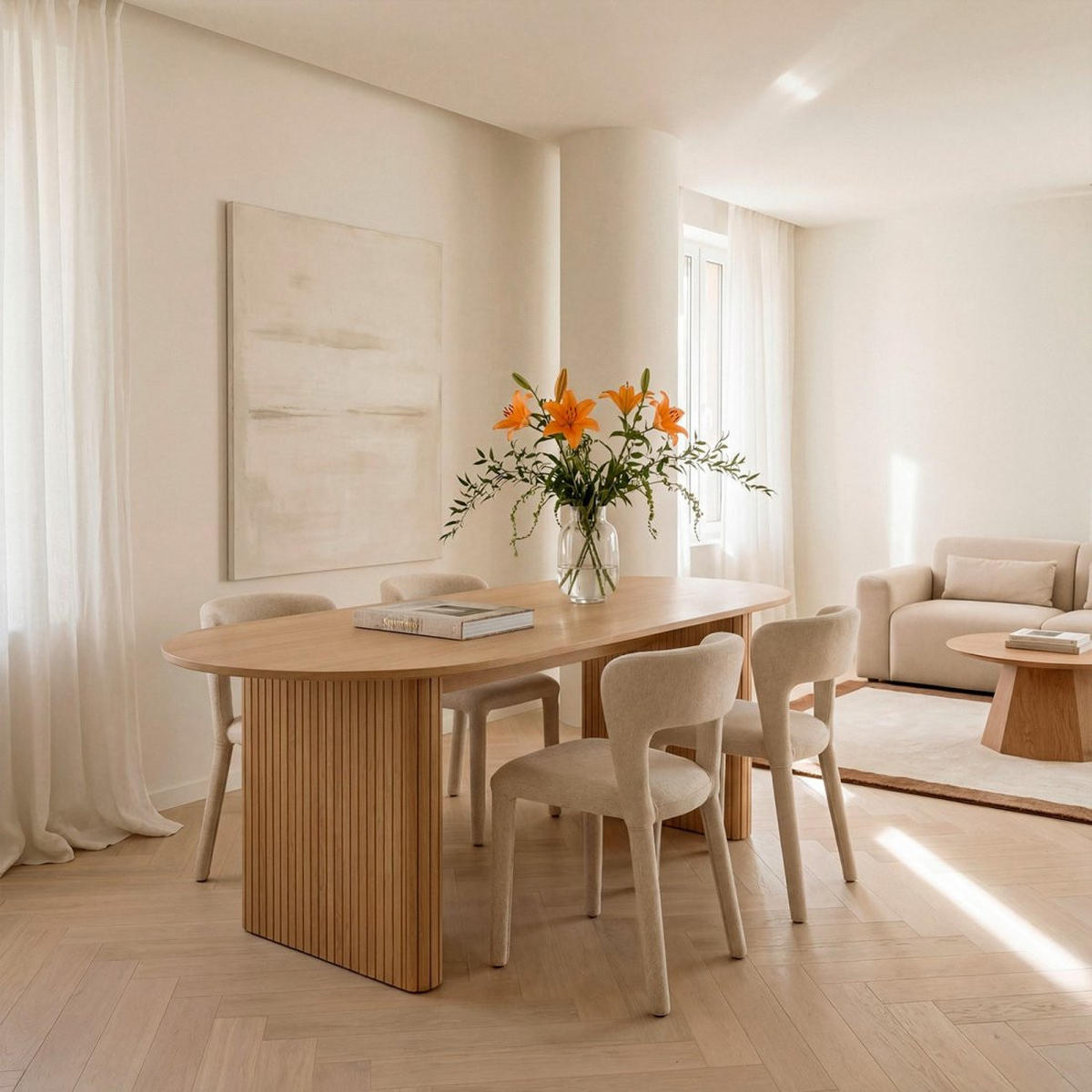 ESSTISCH Breda Natürlich 200 cm x 75 cm - Naturfarben, Holzwerkstoff (90/200/75cm) - Klast Home