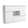 KOMMODE FIORENZA 120/85/33 cm mit 2 Schubladen 2 Türen Weiß - Weiß, Holzwerkstoff (120/85/33cm) - MASSENO