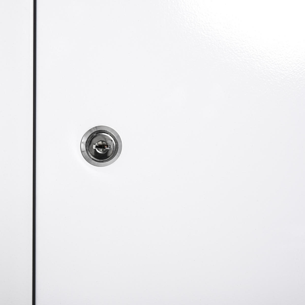 MEDIZINSCHRANK mit Schloss, 3 Fächer, Stahl, Weiß - Weiß, Metall (40/60/18cm) - Kleankin