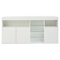 SIDEBOARD Weiß 155,5/35/72 cm - Weiß, Glas (155.5/72/35cm) - PANGIVO