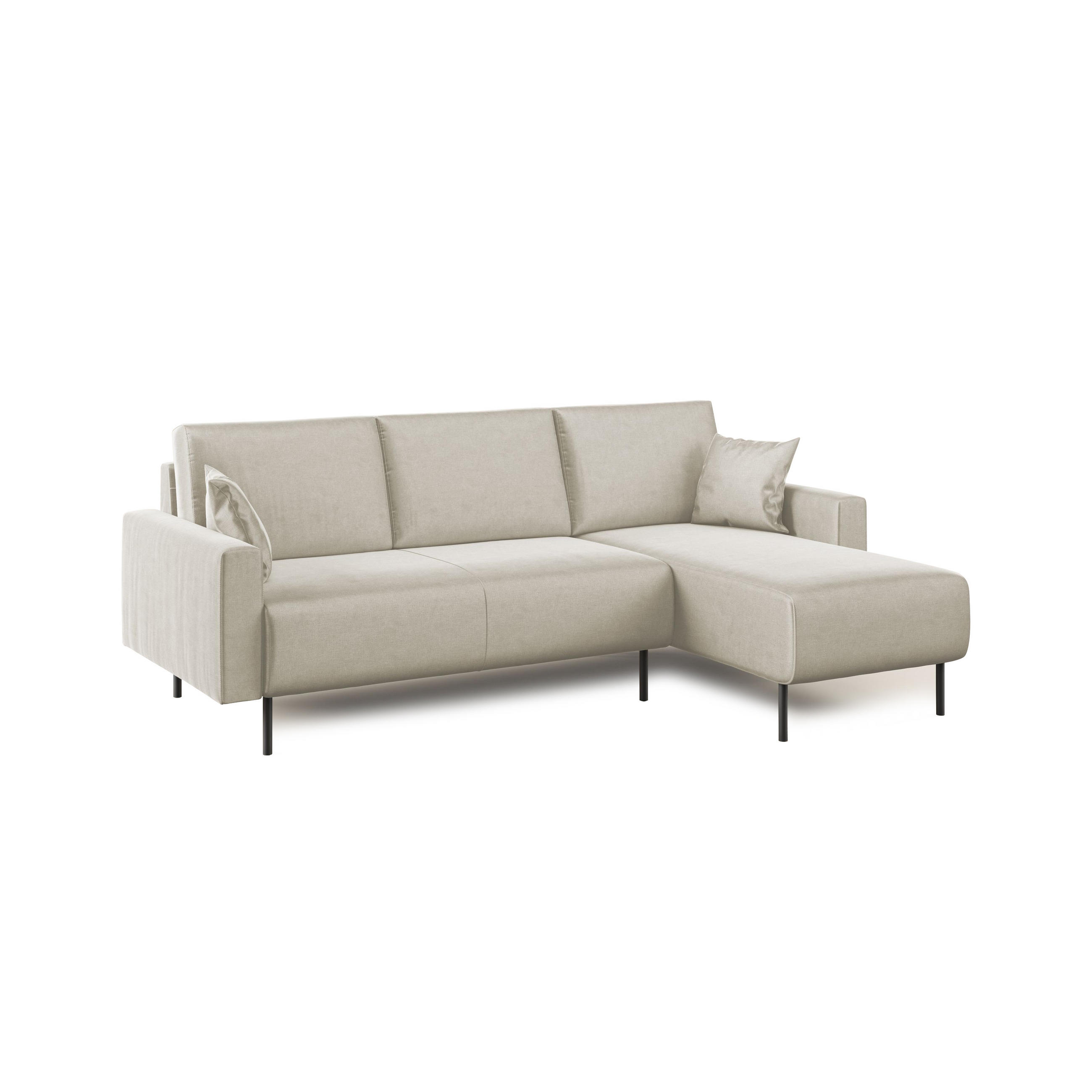 ECKSOFA Arthur - Creme, Textil (224/91cm) - Divani.store