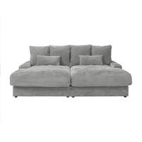 SOFA ohne Schlafmöglichkeit - 3 Personen - Samt - Grau - - Grau, Textil (232/85/170cm) - Vente-Unique