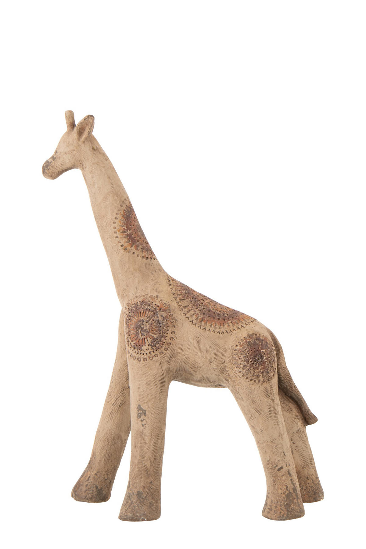 DEKOOBJEKT GIRAFFE ANTIK AUßEN - Multicolor, Glas/Naturmaterialien (23/90/60cm) - J-Line