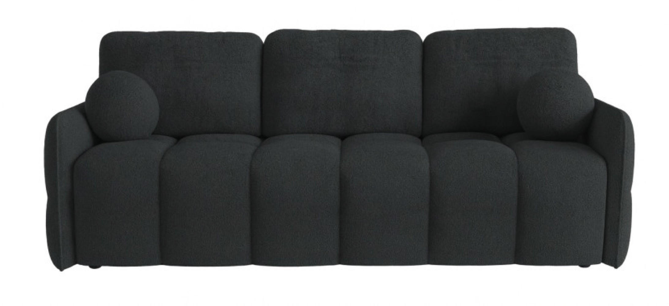 SOFA Grafit Abriamo Emili Mit Schlaffunktion - Graphitfarben, Textil (212/95/90cm) - Sepro Meble