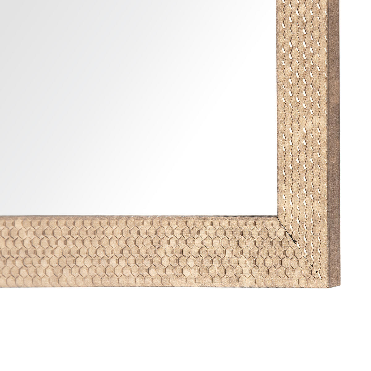 WANDSPIEGEL messing rechteckig 50/130 cm Ajaccio - Messingfarben, Kunststoff (50/130/2cm) - Beliani