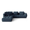 MODULARES-ECKSOFA links Bloom aus strukturiertem Stoff dunkelblau 4 Sitzplätze - Dunkelblau, Textil (310/316cm) - Micadoni