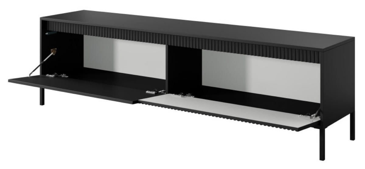 TV-SCHRANK Schwarz ENSO Auf Metallfüßen - Schwarz, Holzwerkstoff (187.1/53.4/39.5cm) - Sepro Meble