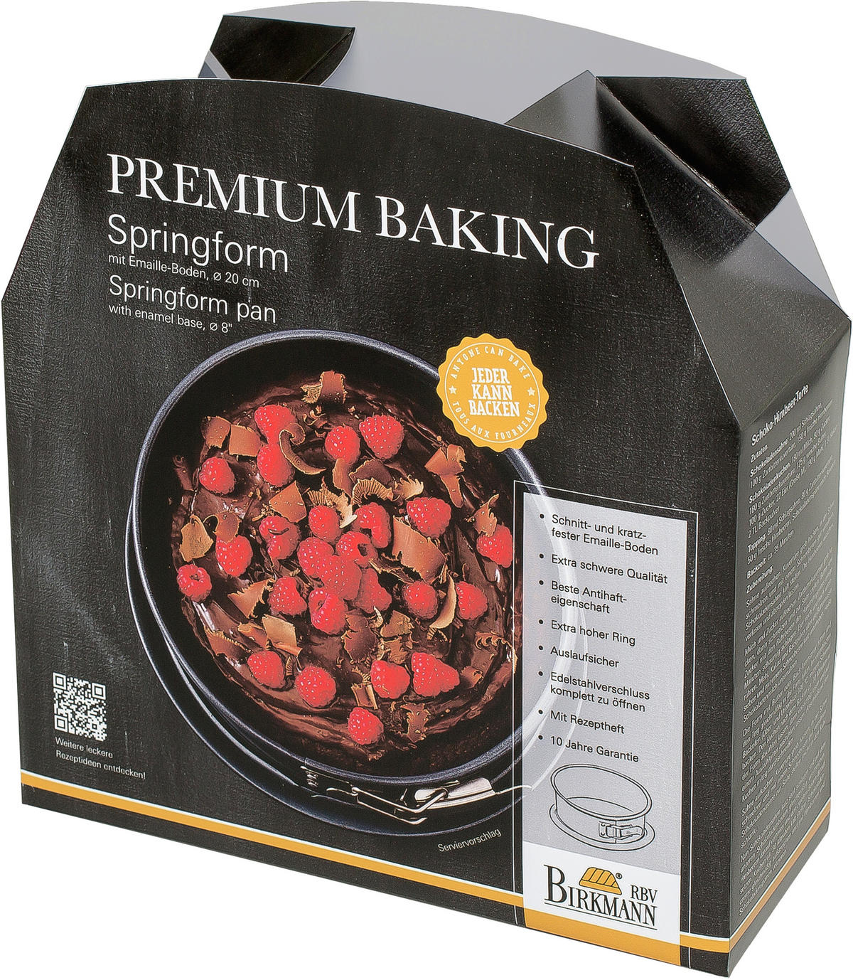 SPRINGFORM Premium Baking ø 26 x 9 cm - Schwarz, Keramik (2/9/1cm) - Birkmann