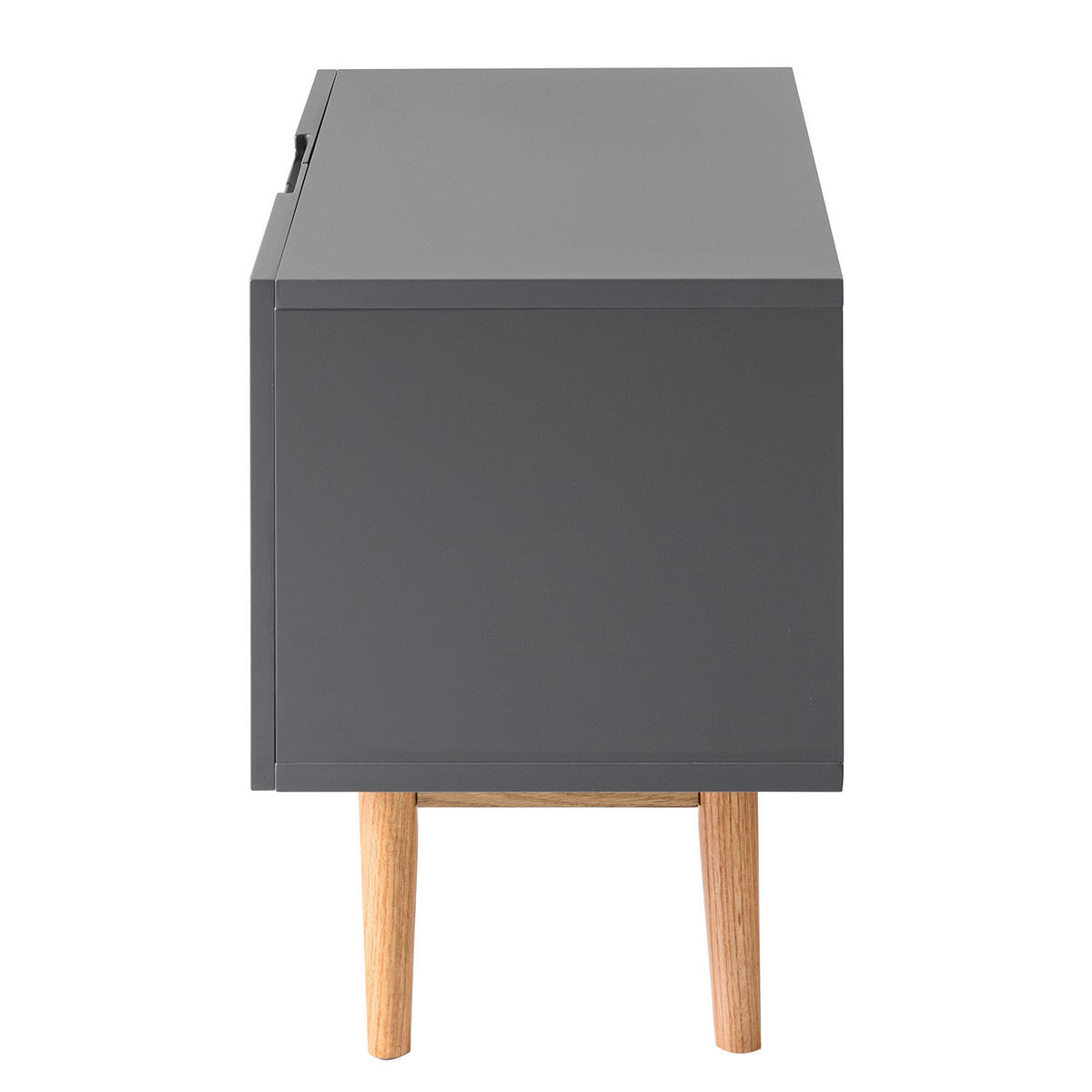 SCHUHKOMMODE - Eichefarben/Grau, Holzwerkstoff (76/52/37cm) - home24