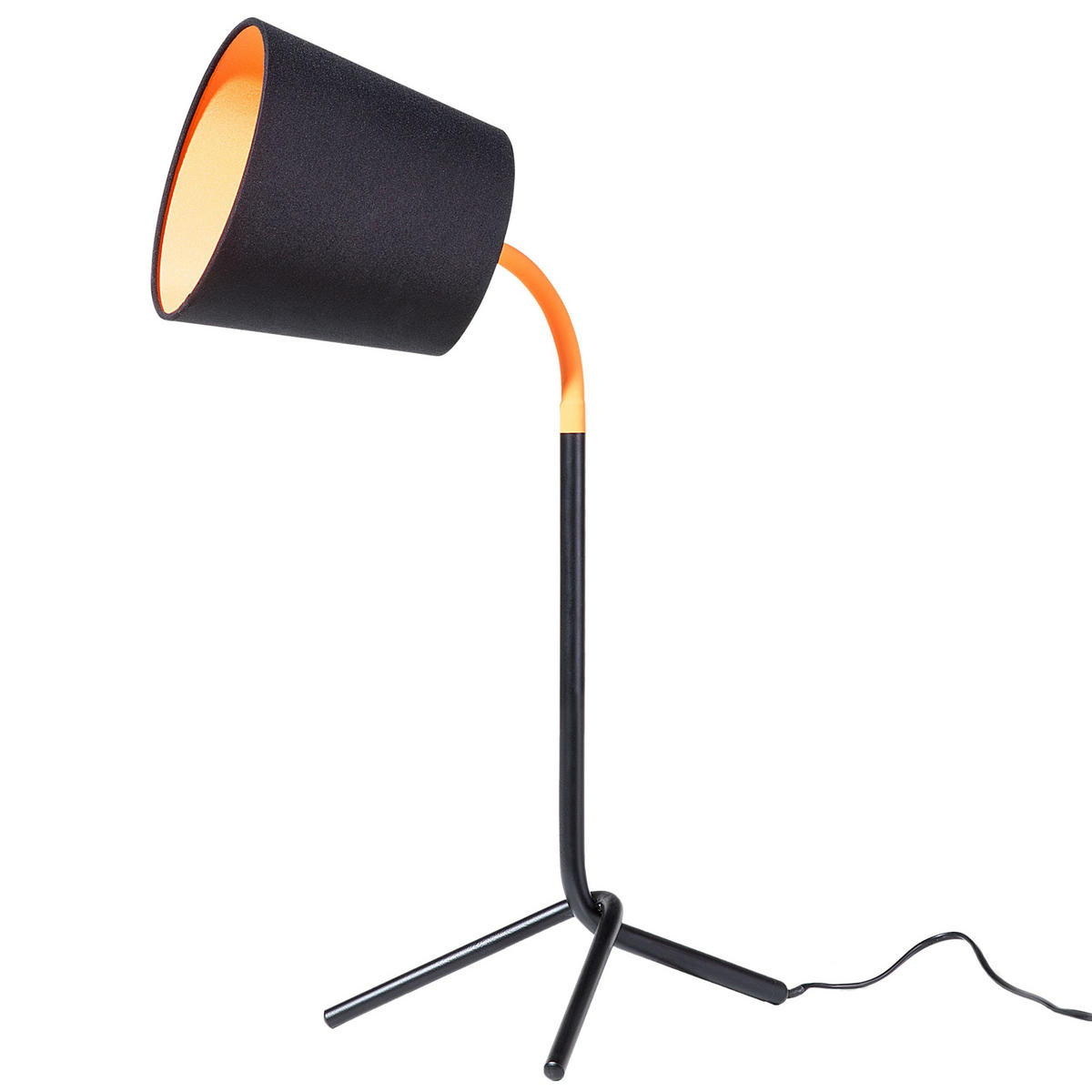 SCHREIBTISCHLAMPE Mooki 28/23/42 cm - Schwarz, Metall (28/23/42cm) - Beliani