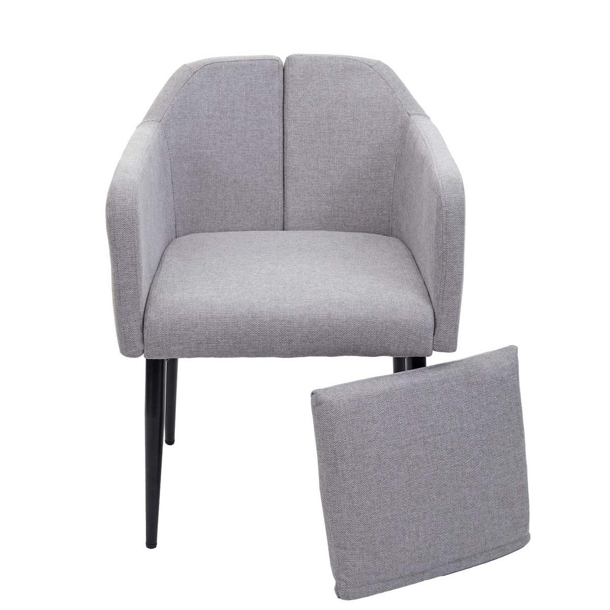 ESSZIMMERSTUHL Hellgrau 2er-Set - Hellgrau, Textil (60/86/65cm) - MCW
