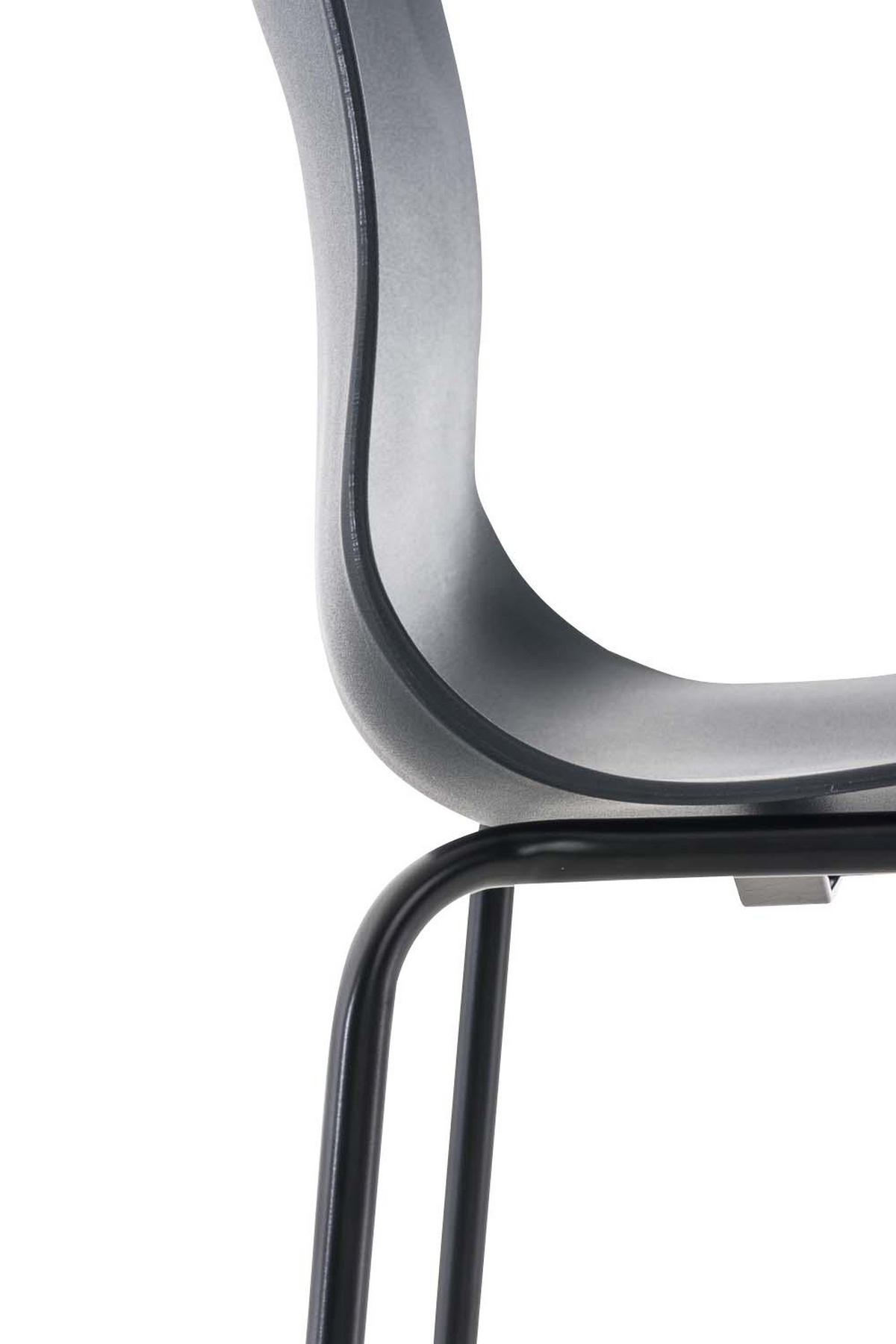 BARHOCKER Kunststoff Grau - Schwarz/Grau, Kunststoff/Metall (43/100/48cm) - CLP