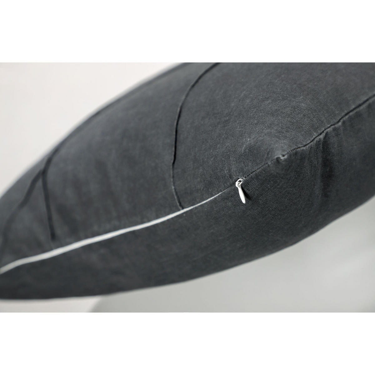 ZIERKISSENHÜLLE PLEAT - Anthrazit, Textil (45/45cm) - Schöner Wohnen