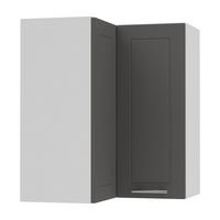 ECKHÄNGESCHRANK Kvantum W12/60 Graphit Matt / Weiß Matt 60 / 60 / 72cm - Graphitfarben/Weiß, Holz/Holzwerkstoff (60/72/60cm) - Feldmann-Wohnen