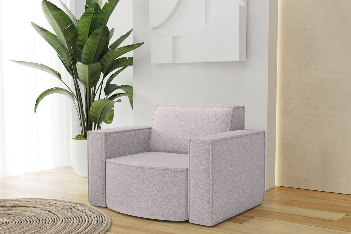 SOFASET Palma Ecksofa Sessel Ascot - Rosa, Holzwerkstoff/Textil (236/78/165cm) - Fun Möbel