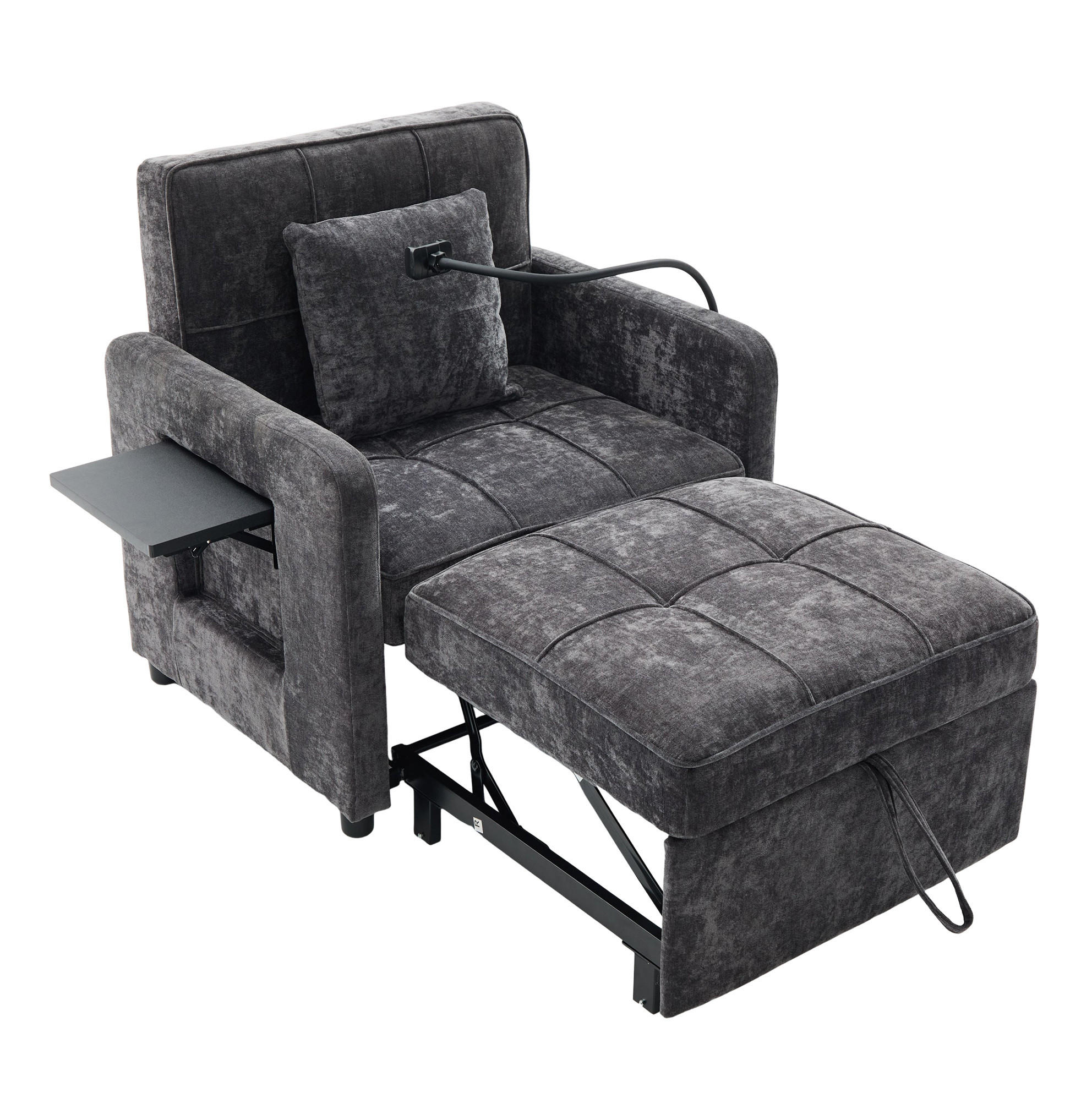 Okwish Schlafsessel Dunkelgrau 79x83x167 cm